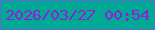 文字の大きさ：5、枠の色：5c6ccd、背景の色：00a996、文字の色：9919db 無料ブログパーツのブログ時計
