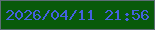 文字の大きさ：2、枠の色：5c6d75、背景の色：085a0a、文字の色：4460df 無料ブログパーツのブログ時計