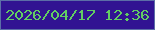 文字の大きさ：3、枠の色：5c6ea7、背景の色：311392、文字の色：62cd63 無料ブログパーツのブログ時計