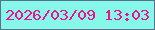 文字の大きさ：2、枠の色：5c6f8b、背景の色：86f8ea、文字の色：f10f8b 無料ブログパーツのブログ時計