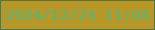文字の大きさ：5、枠の色：5c7536、背景の色：b69727、文字の色：55b675 無料ブログパーツのブログ時計