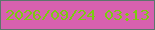 文字の大きさ：4、枠の色：5c756c、背景の色：d761af、文字の色：7ccb11 無料ブログパーツのブログ時計