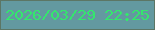 文字の大きさ：5、枠の色：5c7665、背景の色：6399a0、文字の色：34e76d 無料ブログパーツのブログ時計