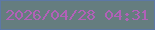 文字の大きさ：3、枠の色：5c78a6、背景の色：657d7f、文字の色：b161b8 無料ブログパーツのブログ時計