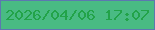文字の大きさ：5、枠の色：5c78b0、背景の色：49bb83、文字の色：22a349 無料ブログパーツのブログ時計