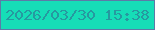 文字の大きさ：2、枠の色：5c7aa7、背景の色：16ddb7、文字の色：2699a0 無料ブログパーツのブログ時計