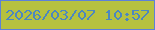 文字の大きさ：5、枠の色：5c81d8、背景の色：b6c13f、文字の色：4c87c0 無料ブログパーツのブログ時計