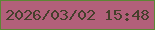 文字の大きさ：4、枠の色：5c8735、背景の色：b2607a、文字の色：473f2c 無料ブログパーツのブログ時計