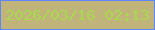 文字の大きさ：5、枠の色：5c87ff、背景の色：c1b47a、文字の色：a9d94e 無料ブログパーツのブログ時計