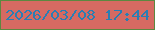 文字の大きさ：5、枠の色：5c8840、背景の色：d66a62、文字の色：297eb4 無料ブログパーツのブログ時計
