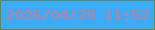 文字の大きさ：5、枠の色：5c8959、背景の色：3cabfa、文字の色：c77d9a 無料ブログパーツのブログ時計