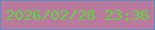 文字の大きさ：5、枠の色：5c8ac3、背景の色：b97a9e、文字の色：5bd73f 無料ブログパーツのブログ時計