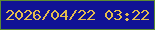 文字の大きさ：2、枠の色：5c8b32、背景の色：101295、文字の色：e3bc4f 無料ブログパーツのブログ時計
