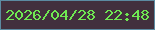 文字の大きさ：2、枠の色：5c8ba1、背景の色：42303d、文字の色：6fe852 無料ブログパーツのブログ時計