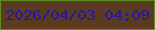 文字の大きさ：4、枠の色：5c8d20、背景の色：5b3b1f、文字の色：2418a2 無料ブログパーツのブログ時計
