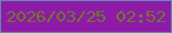 文字の大きさ：3、枠の色：5c8db4、背景の色：8e1ba8、文字の色：70782c 無料ブログパーツのブログ時計
