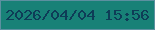 文字の大きさ：3、枠の色：5c90a0、背景の色：188177、文字の色：0e3c57 無料ブログパーツのブログ時計