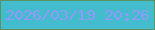 文字の大きさ：5、枠の色：5c9262、背景の色：43bdcd、文字の色：9598fb 無料ブログパーツのブログ時計