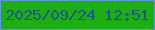 文字の大きさ：1、枠の色：5c92fb、背景の色：1dae10、文字の色：1d5597 無料ブログパーツのブログ時計