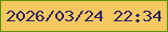文字の大きさ：2、枠の色：5c940b、背景の色：f6c861、文字の色：2f245f 無料ブログパーツのブログ時計