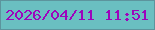 文字の大きさ：2、枠の色：5c949d、背景の色：6abfc1、文字の色：9d04bc 無料ブログパーツのブログ時計