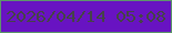 文字の大きさ：5、枠の色：5c956a、背景の色：6813c2、文字の色：46424a 無料ブログパーツのブログ時計