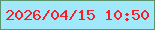 文字の大きさ：1、枠の色：5c956b、背景の色：a1e9fa、文字の色：fb1e29 無料ブログパーツのブログ時計