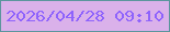 文字の大きさ：5、枠の色：5c959d、背景の色：dab1ea、文字の色：8e63fc 無料ブログパーツのブログ時計