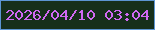 文字の大きさ：3、枠の色：5c95d3、背景の色：162f1b、文字の色：d169f3 無料ブログパーツのブログ時計
