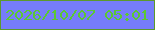 文字の大きさ：2、枠の色：5c992c、背景の色：767cfb、文字の色：5bc833 無料ブログパーツのブログ時計
