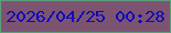 文字の大きさ：4、枠の色：5c9d7c、背景の色：7c5471、文字の色：0f09be 無料ブログパーツのブログ時計