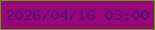 文字の大きさ：2、枠の色：5c9e0a、背景の色：960875、文字の色：590f77 無料ブログパーツのブログ時計