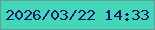 文字の大きさ：2、枠の色：5c9f9c、背景の色：43d7b8、文字の色：051a6b 無料ブログパーツのブログ時計
