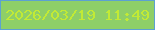 文字の大きさ：3、枠の色：5ca1d1、背景の色：8ecf68、文字の色：c2ea35 無料ブログパーツのブログ時計