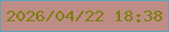文字の大きさ：4、枠の色：5ca4c1、背景の色：bf8c85、文字の色：78800a 無料ブログパーツのブログ時計