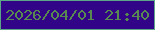 文字の大きさ：5、枠の色：5ca587、背景の色：320588、文字の色：588951 無料ブログパーツのブログ時計