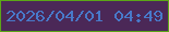 文字の大きさ：3、枠の色：5ca617、背景の色：4b2857、文字の色：4879c9 無料ブログパーツのブログ時計