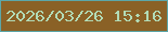 文字の大きさ：2、枠の色：5ca7a8、背景の色：8a6126、文字の色：b2dbb6 無料ブログパーツのブログ時計