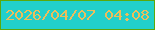 文字の大きさ：5、枠の色：5ca80c、背景の色：22d0cb、文字の色：edbe5b 無料ブログパーツのブログ時計