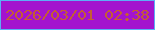文字の大きさ：3、枠の色：5caef6、背景の色：a314ce、文字の色：c45e34 無料ブログパーツのブログ時計