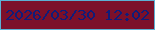 文字の大きさ：2、枠の色：5cb0d3、背景の色：7c102a、文字の色：101c79 無料ブログパーツのブログ時計