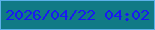 文字の大きさ：5、枠の色：5cb1ea、背景の色：107a86、文字の色：1919f2 無料ブログパーツのブログ時計