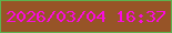 文字の大きさ：2、枠の色：5cb24f、背景の色：975427、文字の色：fb0cde 無料ブログパーツのブログ時計