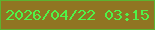 文字の大きさ：5、枠の色：5cb330、背景の色：907522、文字の色：50f348 無料ブログパーツのブログ時計