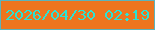 文字の大きさ：2、枠の色：5cb4bb、背景の色：ee751e、文字の色：2be3d3 無料ブログパーツのブログ時計