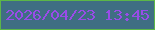 文字の大きさ：3、枠の色：5cb648、背景の色：3f6e83、文字の色：994ce8 無料ブログパーツのブログ時計