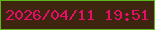 文字の大きさ：5、枠の色：5cb71b、背景の色：3d2510、文字の色：e50f6a 無料ブログパーツのブログ時計