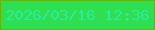 文字の大きさ：3、枠の色：5cb90b、背景の色：30df51、文字の色：2bec9e 無料ブログパーツのブログ時計