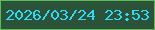 文字の大きさ：4、枠の色：5cba58、背景の色：2a5339、文字の色：30d9f8 無料ブログパーツのブログ時計