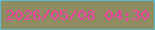 文字の大きさ：1、枠の色：5cbbd4、背景の色：8f8c62、文字の色：f03ea1 無料ブログパーツのブログ時計